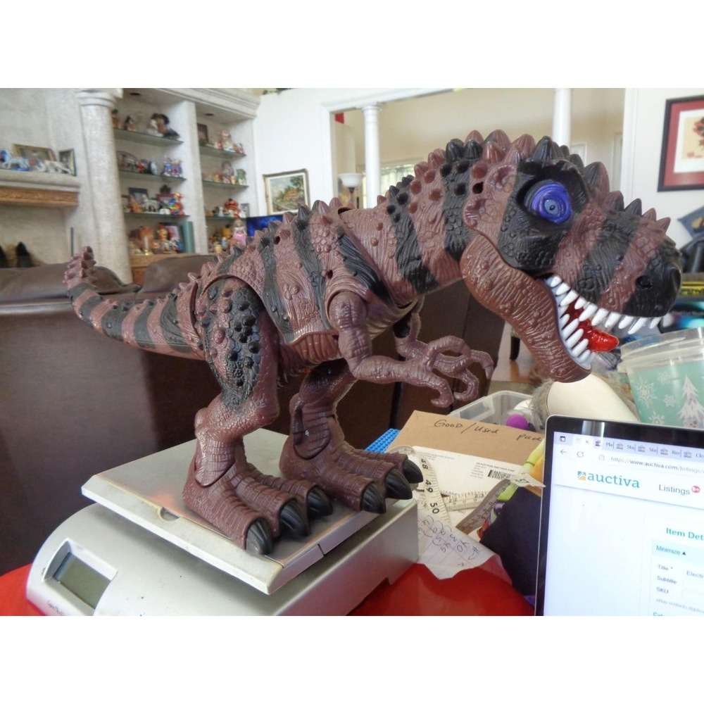 Electronic Tyrannosaurus Rex Dinosaur Roars Walks Toy